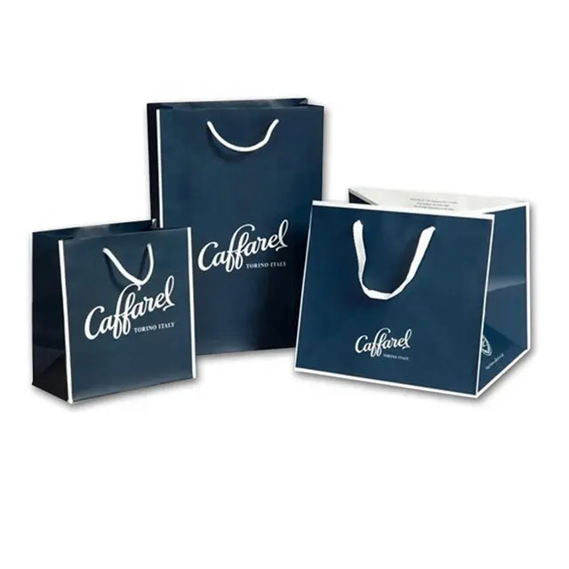Blue chocolate gift bags Brand chocolate customized promotional gift bags Large Medium Small gift bags wholesale