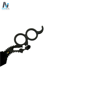 Rasoir noir mat pour hommes avec anneau pour tenir le rasoir de rasage durable en acier inoxydable pour hommes avec logo personnalisé - Product Image 3