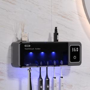 Sterilizzatore UV Automatico per Spazzolini da Denti con Touch Screen, 5 Slot, Portaspazzolino in Plastica per Bagno - Product Image 1