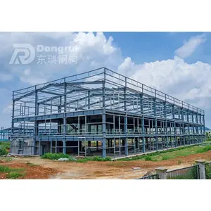 Bengkel struktur baja real estate lokakarya modular baja gudang bangunan atap tabung persegi ukuran standar