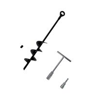 Vis d'ancrage au sol en spirale, tarière à visser 45 #   Piquet de sol en acier au carbone 44cm/46cm pour tente, trampoline, balançoire, attache pour chien, extérieur, jardin