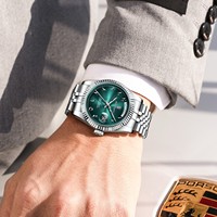 Montre à quartz pour homme Poedagar 845, boîtier arabe en acier inoxydable, bracelet étanche, luxe, affaires