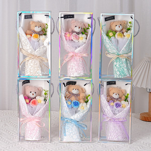 <span class=keywords><strong>Orsacchiotto</strong></span> di Fiori di Sapone Personalizzabile, Peluche all'Ingrosso, Regalo per Natale e San Valentino, Bouquet di Fiori di Sapone a Forma di Orsetto - Product Image 6