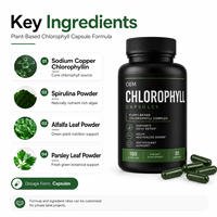 Capsules de Chlorophylle Premium OEM Marque Privée Chlorophylline Cuivre-Sodique Spiruline Alfalfa Marque Blanche Qualité Professionnelle Vrac