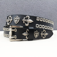 Nouvelle ceinture en cuir de haute qualité amérique à la mode HipHop crochet réglable selle roulant Style hommes Unique mode en gros Stock