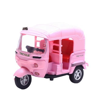 Модель индийского трицикла-мотоцикла из сплава <span class=keywords><strong>1</strong></span>:14 с функцией отката назад, светом и музыкой, ретро-модель автомобиля - Product Image 2