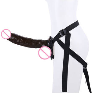 Süper siyah kahve yapay <span class=keywords><strong>Penis</strong></span> <span class=keywords><strong>Penis</strong></span> kemer kayışı ile Dildos Lesbians seks oyuncakları kadınlar için - Product Image 5