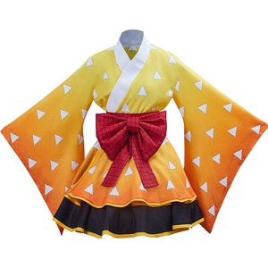 Nuevo diseño de ropa de <span class=keywords><strong>Anime</strong></span>, ropa de Halloween, disfraz japonés Demonss Slayers Hashibira <span class=keywords><strong>Inosuke</strong></span> para mujer, kimono - Product Image 2