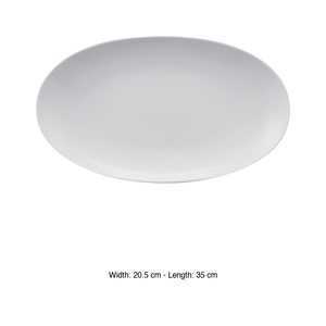 Plateau de service ovale blanc Elips Ø 35 × 20,5 cm Gural Els35Ky00 - Product Image 3