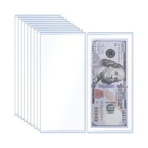 Tamaño personalizado transparente claro ajuste grande Regular dinero billete moneda colección pantalla Protector cubierta titular PVC efectivo mangas