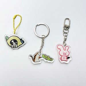 Custom Printed Logo Acrylic Keychain Charms Cheap Custom Printed Epoxy Keychains Offset UV and Embossing Printing Available - Product Image 5