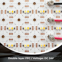 Panneau LED flexible, éclairage d'ambiance intelligent pour la maison, éclairage paysager, SMD2835, lumières de Noël, indice de protection IP20, 24V CC, gradation, contrôle par application Wi-Fi