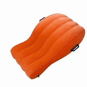 Factory Wholesale PVC Flocking <b>Inflatable</b> Movie Chair Couch <b>Sofa</b> Good Quality One Seat for Hotel Use - Product Image 1