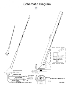 <span class=keywords><strong>Antenne</strong></span> combinée radio <span class=keywords><strong>DAB</strong></span>+ JCD702 pour véhicule - Product Image 3
