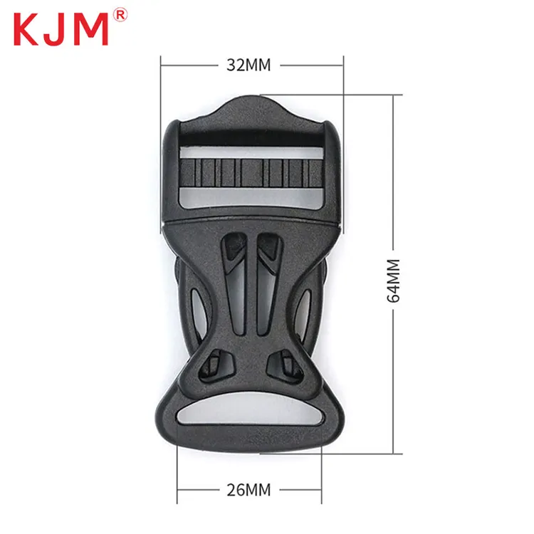 Kjm maßge schneiderte Logo Rucksack Brust schnalle 20mm 25mm 38mm Kunststoff verstellbare Gürtel seitliche Entriegelung schnalle