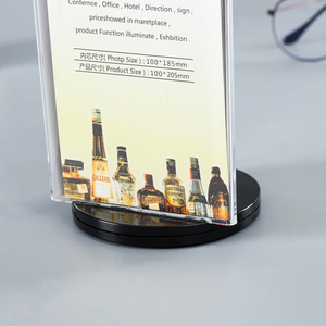 Xoay Máy tính để bàn rõ ràng Acrylic tam giác bảng đứng đơn chủ 3 bên bảng Đăng chủ hiển thị đứng cho quảng cáo khuyến mãi - Product Image 2