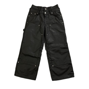 DENIMGUYS 2024 nouvelle mode de haute qualité hommes <span class=keywords><strong>noir</strong></span> Double genou travail charpentier pantalon hommes ciré <span class=keywords><strong>enduit</strong></span> Denim <span class=keywords><strong>jean</strong></span> - Product Image 1