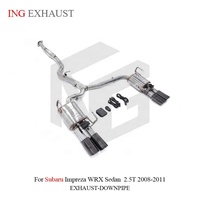 Système d'échappement de voiture en acier inoxydable ING Factory Direct pour Subaru WRX Sedan 2.5T 2008-2011 Performance Catback avec embouts quadruples