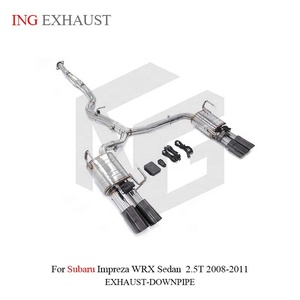 Sistema de Escape de Acero Inoxidable para Automóvil, Directo de Fábrica ING, para <span class=keywords><strong>Subaru</strong></span> <span class=keywords><strong>WRX</strong></span> <span class=keywords><strong>Sedan</strong></span> 2.5T <span class=keywords><strong>2008</strong></span>-2011, Catback de Alto Rendimiento con Cuatro Salidas - Product Image 2