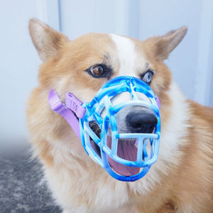 Cesta DE SEGURIDAD transpirable ajustable, azul camuflaje, fabricantes de bozales para perros, Parte delantera móvil - Product Image 2