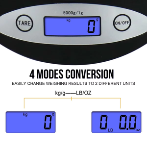 5Kg/1G Thực Phẩm Trọng Lượng Quy Mô Với LCD Nhà Bếp Kỹ Thuật Số Có Trọng Lượng Quy Mô Điện Tử Cân Bằng Với Bát Cho Hộ Gia Đình Trọng Lượng Đo - Product Image 6