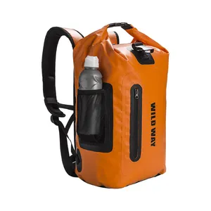 Oem/Odm özel Logo botla yürüyüş kayık su sporları su geçirmez yüzen rulo üst kuru sırt çantası, açık su geçirmez kuru Ba