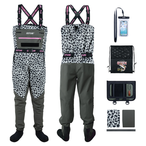 Combinaison de pêche à la mouche respirante et imperméable pour femmes, avec <span class=keywords><strong>cuissardes</strong></span> renforcées en Kevlar 5 couches et <span class=keywords><strong>chaussettes</strong></span> en néoprène – Vente en gros - Product Image 1