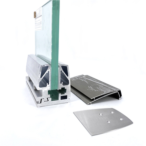 玻璃阳台栏杆用无框玻璃栏杆铝<span class=keywords><strong>U</strong></span>形通道 - Product Image 3