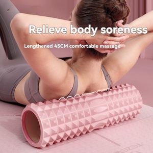 Rullo in Schiuma EVA Multifunzionale per Yoga, Design <span class=keywords><strong>a</strong></span> Mezzaluna, Bastone per Massaggio Muscolare Femminile con Buona Capacità di Carico - Product Image 5