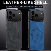 Étui de téléphone portable magnétique de luxe en cuir PU populaire pour iPhone 18 17 16 Pro Max – Coques de protection de luxe pour téléphones portables