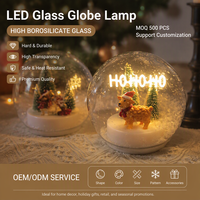 Lampe de chevet en verre borosilicate en forme de boule LED personnalisée, fournisseur ODM, vente en gros en vrac
