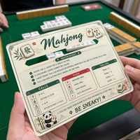 Carte de règles pratique de Mahjong : Guide de référence clair sur les valeurs et les appels des cartes, accessoire de Mahjong pour les soirées de jeu à domicile