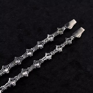 European American Style Plum Blossom Tennis Bracelet Zinc Alloy Claw Setting Gold Platinum 6.5mm Width Fashion Charm Bracelet - Product Image 3