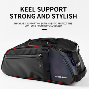Bolsa de transporte de maletero reflectante de gran capacidad impermeable para ciclismo, bolsa trasera para bicicleta de montaña - Product Image 4
