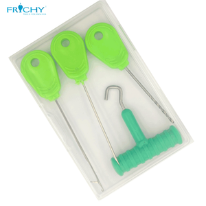 XN505 1 ensemble/4 pièces accessoires de pêche à <span class=keywords><strong>la</strong></span> carpe ensemble d'aiguilles à <span class=keywords><strong>bouillette</strong></span> Kit outil en acier inoxydable appât perceuse Stringer aiguille outil de pêche Pesca - Product Image 3