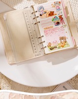 Carnet Organiseur Personnalisé pour Femmes et Filles, en Cuir PU, Tissu Lin, Motif Floral, Format B5 A4 A5 A6, avec Reliure à 6 Anneaux