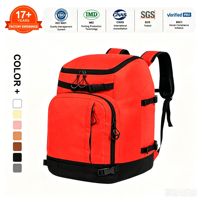 Sac à dos de ski personnalisé ISO9001, 50L, en nylon résistant à l'eau, pour le snowboard et les voyages, avec accessoires pour ski, casque et lunettes