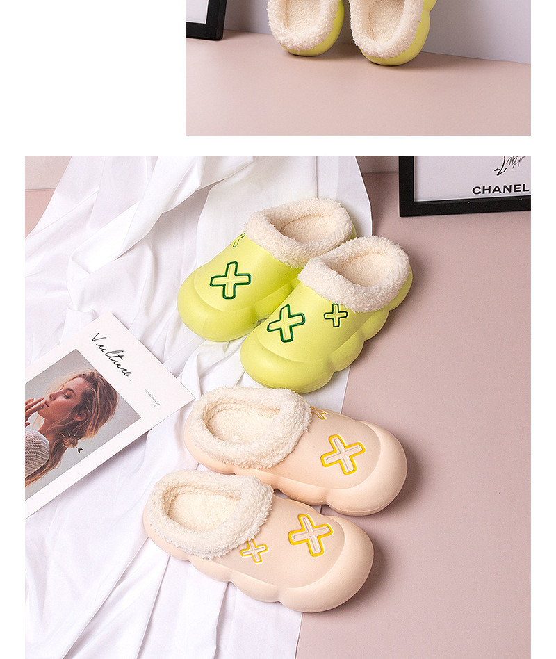 Custom Fluffy Fur Home Slides Flat Warm Slippers House Slippers Unisex Cotton Shoes