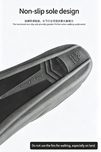 Aletas Leaderfins PP personalizables, largas, de TPR o LF 3K, negras, con tejido twill liso - Product Image 4
