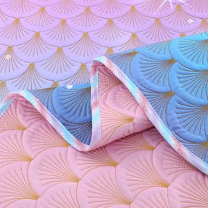 Kids Mermaid Bedding Set 3PC Custom Photo Quilt Cover &amp; Sham Glitter Scale s <strong>Bedspread</strong> Twin/Twin <strong>XL</strong> Hypoallergenic Ocean Theme - Product Image 5