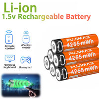Batterie rechargeable au lithium-ion AA 1,5 V longue durée PUJIMAX, USB, haut-parleur, appareils électroménagers et jouets pour enfants