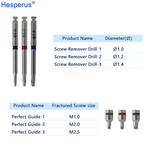 Dispositivo di ripristino dell'impianto dentale Kit di rimozione della vite fratturata per rimuovere l'odontoiatria impianto di rimozione strumenti di trapano a vite rotto - Product Image 4