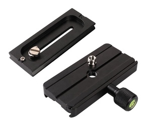 Manfrotto Arca pour trépied Swiss PR60 Rotule DSLR Support pour appareil photo Plaque de dégagement rapide en aluminium + pince avec adaptateur Niveau à bulle - Product Image 3