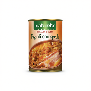 Natureta Fagioli Con Speck en salmuera, condimentados y salados, 415g x 12 unidades, con un toque de jamón ahumado - Product Image 2