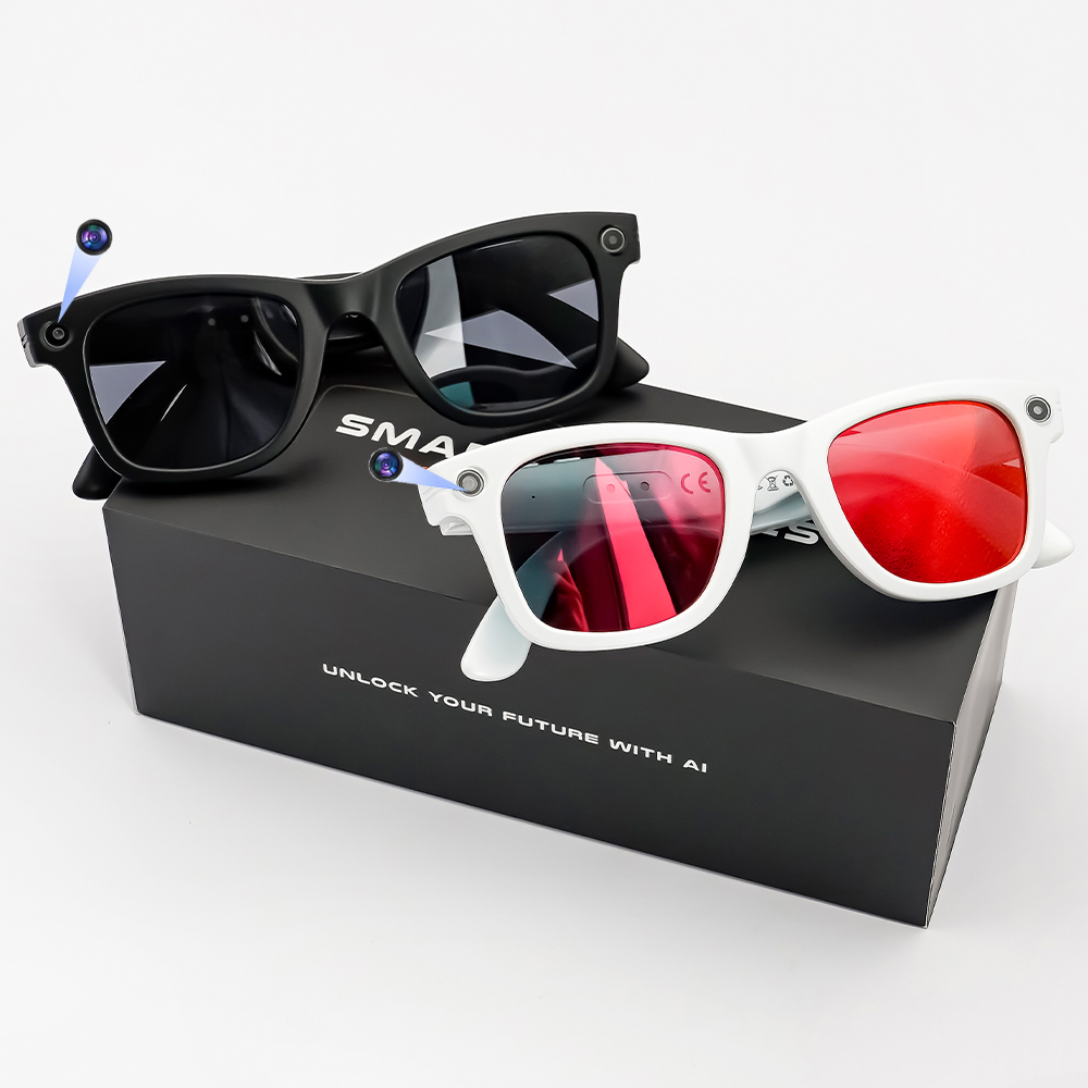 2025 GS4 Max AI Smart Video Glasses with 8MP Camera Wi-Fi Transfer Outdoor Sunglasses Audio Record Translation Smart Glasses