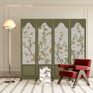 New Chinese Style Folding <b>Screen</b> Partition For Living Room Bedroom Home Use Movable Foldable Decorative Divider With Floral - Product Image 2