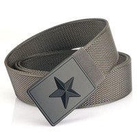 Ceinture tactique grise de 1.5 pouces Ceintures Web de travail en nylon extensible Idéal pour cadeau Ceinture utilitaire durable et formelle