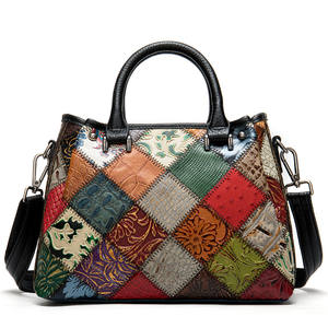 multicolor leather bag