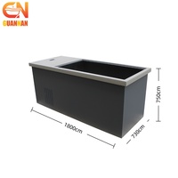 Baignoire professionnelle de plongée froide avec système de refroidissement intégré en acier inoxydable, bain de glace rectangulaire pour salle de sport commerciale