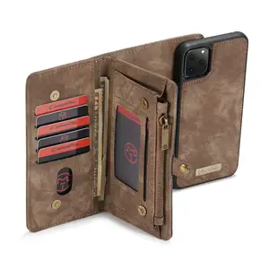 Étui de téléphone en cuir avec porte-cartes détachable, pour iPhone 11 Pro Max, 11 Pro, nouvelle collection